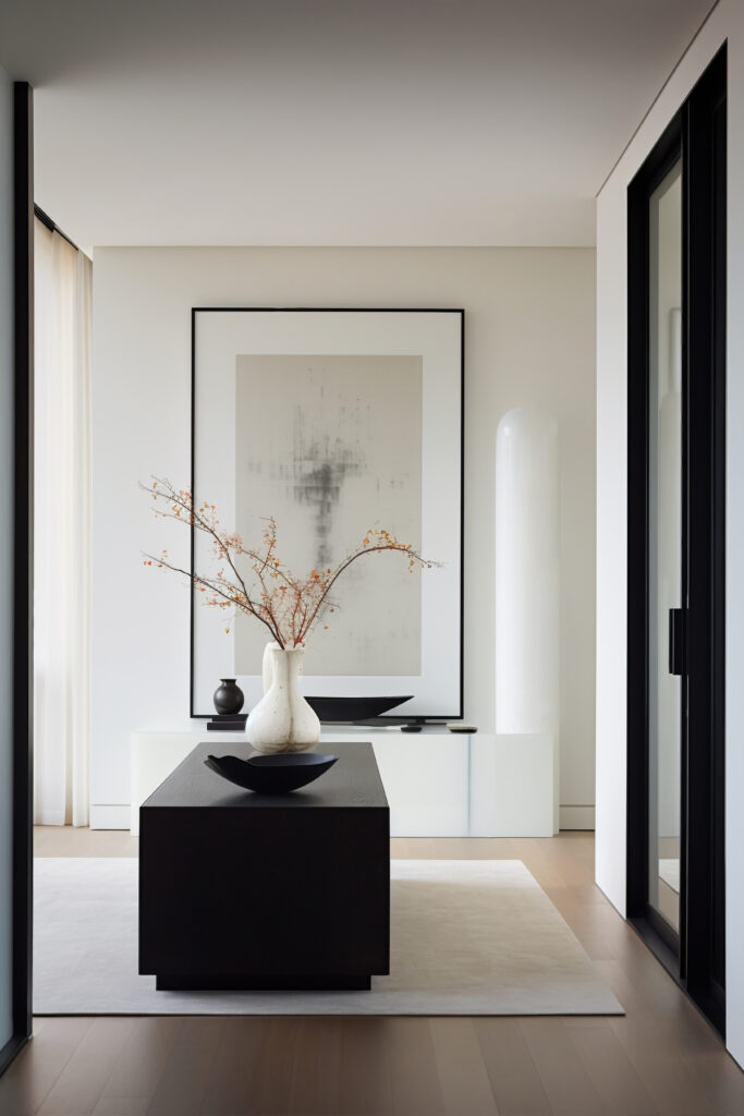 modern styled entryway